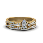 Load image into Gallery viewer, marquise-cut-simple-diamond-twisted-vine-bridal-ring-sets-in-18K-yellow-gold-FD8233MQ-NL-YG

