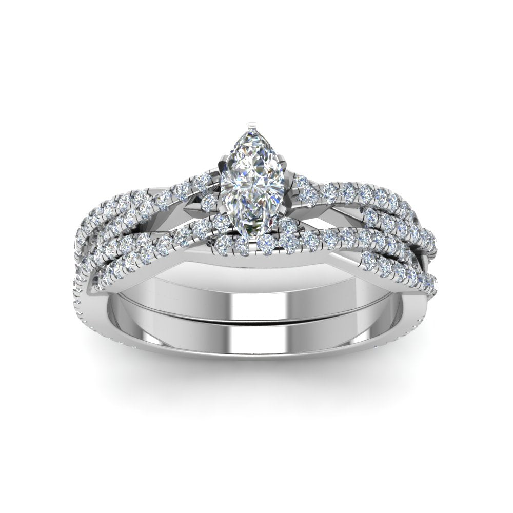 marquise-cut-simple-diamond-twisted-vine-bridal-ring-sets-in-950-Platinum-FD8233MQ-NL-WG