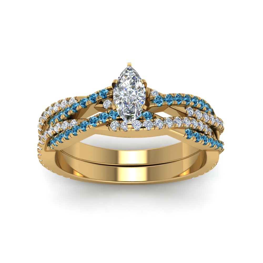 marquise-cut-simple-diamond-twisted-vine-bridal-ring-sets-with-ice-blue-topaz-in-18K-yellow-gold-FD8233MQGICBLTO-NL-YG