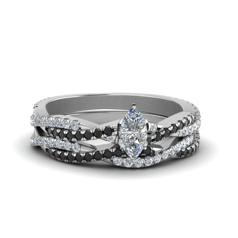 marquise-cut-simple-twisted-vine-bridal-ring-sets-with-black-diamond-in-14K-white-gold-FD8233MQGBLACK-NL-WG
