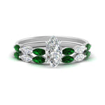Load image into Gallery viewer, marquise-cut-single-prong-marquise-emerald-engagement-ring-and-band-in-FD9939MQGEMGR-NL-WG
