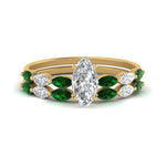 Load image into Gallery viewer, marquise-cut-single-prong-marquise-emerald-engagement-ring-and-band-in-FD9939MQGEMGR-NL-YG
