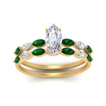 Load image into Gallery viewer, marquise-cut-single-prong-marquise-emerald-engagement-ring-and-band-in-FD9939MQGEMGR-NL-YG
