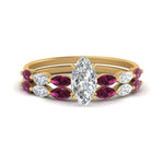 Load image into Gallery viewer, marquise-cut-single-prong-marquise-pink-sapphire-engagement-ring-and-band-in-FD9939MQGSADRPI-NL-YG
