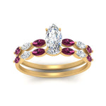 Load image into Gallery viewer, marquise-cut-single-prong-marquise-pink-sapphire-engagement-ring-and-band-in-FD9939MQGSADRPI-NL-YG
