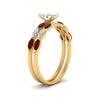 Load image into Gallery viewer, marquise-cut-single-prong-marquise-ruby-engagement-ring-and-band-in-FD9939MQGRUDR-NL-YG