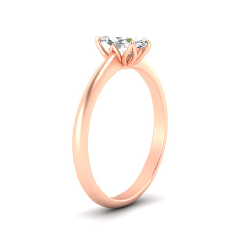 Marquise Shaped Cathedral Ring With Floral Head
