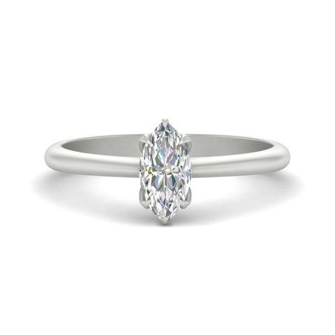 Marquise Shaped Cathedral Ring With Floral Head