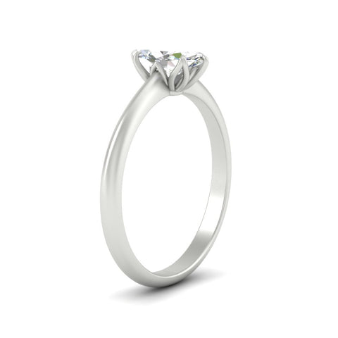 Marquise Shaped Cathedral Ring With Floral Head