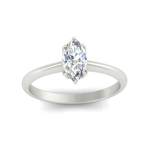 Marquise Shaped Cathedral Ring With Floral Head