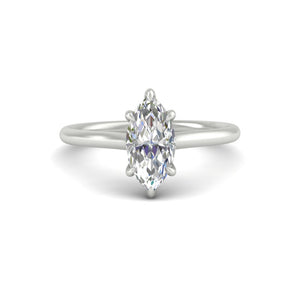 Marquise Cut Cathedral Solitaire Ring