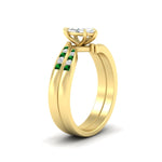 Load image into Gallery viewer, marquise-cut-swirl-channel-diamond-bridal-set-with-emerald-in-yellow-gold-FDENS4028MQGEMGR-NL-YG.jpg
