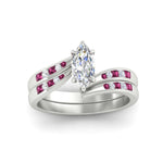 Load image into Gallery viewer, marquise-cut-swirl-channel-diamond-bridal-set-with-pink-sapphire-in-white-gold-FDENS4028MQGSADRPI-NL-WG.jpg
