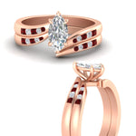 Load image into Gallery viewer, marquise-cut-swirl-channel-diamond-bridal-set-with-ruby-in-rose-gold-FDENS4028MQGRUDR-NL-RG.jpg
