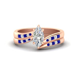 Load image into Gallery viewer, marquise-cut-swirl-channel-diamond-bridal-set-with-sapphire-in-rose-gold-FDENS4028MQGSABL-NL-RG.jpg
