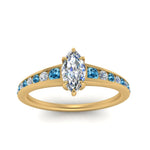 Load image into Gallery viewer, marquise-cut-swirl-engraved-channel-accent-diamond-engagement-ring-with-blue-topaz-in-FD122866MQRGICBLTO-NL-YG
