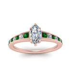 Load image into Gallery viewer, marquise-cut-swirl-engraved-channel-accent-diamond-engagement-ring-with-emerald-in-FD122866MQRGEMGR-NL-RG
