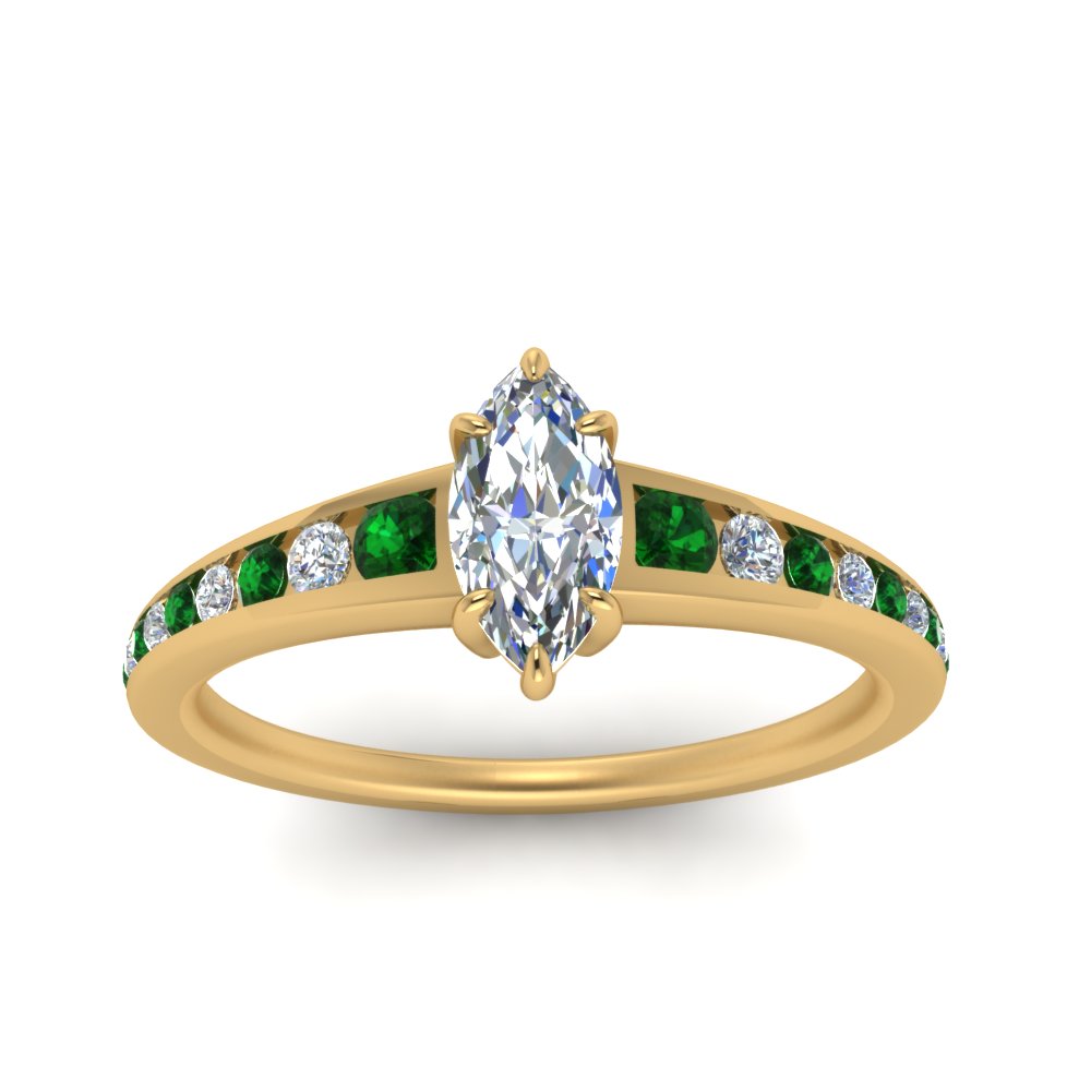 marquise-cut-swirl-engraved-channel-accent-diamond-engagement-ring-with-emerald-in-FD122866MQRGEMGR-NL-YG