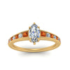 Load image into Gallery viewer, marquise-cut-swirl-engraved-channel-accent-diamond-engagement-ring-with-orange-sapphire-in-FD122866MQRGSAOR-NL-YG