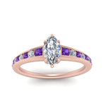 Load image into Gallery viewer, marquise-cut-swirl-engraved-channel-accent-diamond-engagement-ring-with-purple-topaz-in-FD122866MQRGVITO-NL-RG
