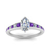 Load image into Gallery viewer, marquise-cut-swirl-engraved-channel-accent-diamond-engagement-ring-with-purple-topaz-in-FD122866MQRGVITO-NL-WG