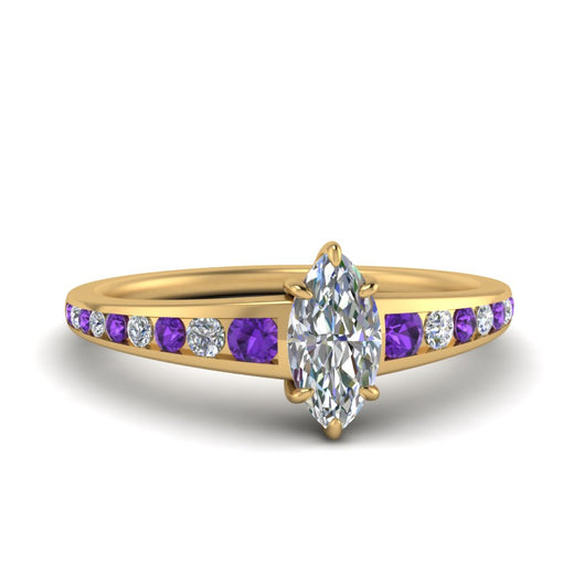 marquise-cut-swirl-engraved-channel-accent-diamond-engagement-ring-with-purple-topaz-in-FD122866MQRGVITO-NL-YG