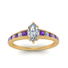 Load image into Gallery viewer, marquise-cut-swirl-engraved-channel-accent-diamond-engagement-ring-with-purple-topaz-in-FD122866MQRGVITO-NL-YG