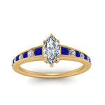 Load image into Gallery viewer, marquise-cut-swirl-engraved-channel-accent-diamond-engagement-ring-with-sapphire-in-FD122866MQRGSABL-NL-YG
