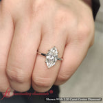 Load image into Gallery viewer, Marquise Cut Thin Setting Hidden Halo Ring
