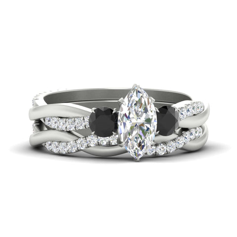 marquise-cut-three-stone-twisted-black-diamond-wedding-band-in-white-gold-fdens3301mqgblacksleep-nl-wg.jpg