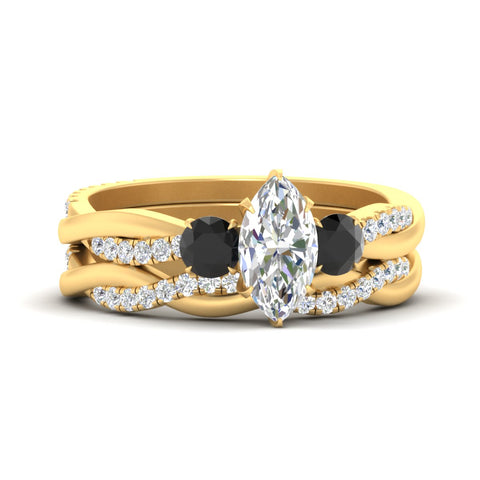 marquise-cut-three-stone-twisted-black-diamond-wedding-band-in-yellow-gold-fdens3301mqgblacksleep-nl-yg.jpg