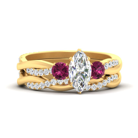 marquise-cut-three-stone-twisted-pink-sapphire-wedding-band-in-yellow-gold-fdens3301mqgsadrpisleep-nl-yg.jpg