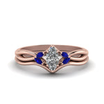 Load image into Gallery viewer, marquise-cut-twisted-diamond-ring-with-matching-curved-band-with-blue-sapphire-in-14K-rose-gold-FD8300MQGSABL-NL-RG.jpg
