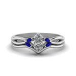 Load image into Gallery viewer, marquise-cut-twisted-diamond-ring-with-matching-curved-band-with-blue-sapphire-in-14K-white-gold-FD8300MQGSABL-NL-WG.jpg
