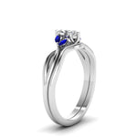 Load image into Gallery viewer, marquise-cut-twisted-diamond-ring-with-matching-curved-band-with-blue-sapphire-in-14K-white-gold-FD8300MQGSABL-NL-WG.jpg
