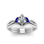 Load image into Gallery viewer, marquise-cut-twisted-diamond-ring-with-matching-curved-band-with-blue-sapphire-in-14K-white-gold-FD8300MQGSABL-NL-WG.jpg
