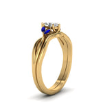 Load image into Gallery viewer, marquise-cut-twisted-diamond-ring-with-matching-curved-band-with-blue-sapphire-in-14K-yellow-gold-FD8300MQGSABL-NL-YG.jpg
