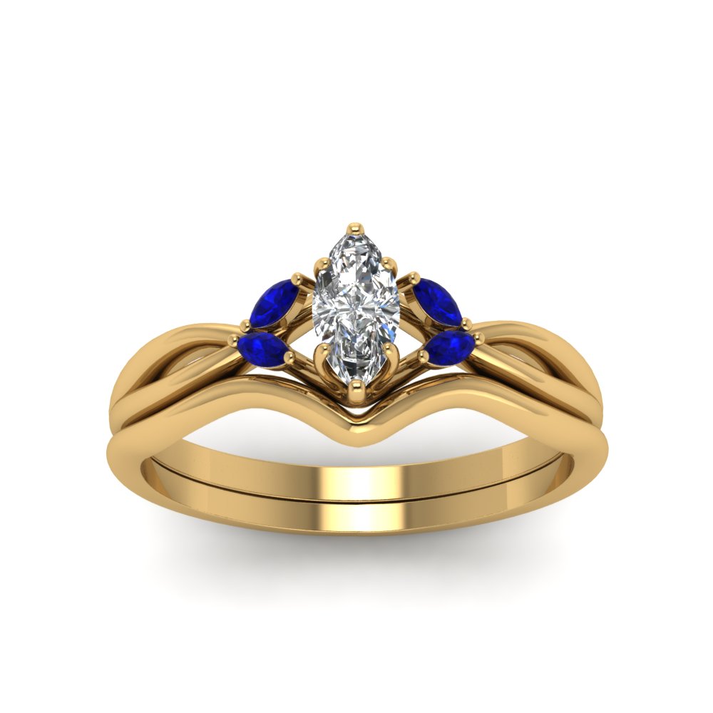 marquise-cut-twisted-diamond-ring-with-matching-curved-band-with-blue-sapphire-in-14K-yellow-gold-FD8300MQGSABL-NL-YG.jpg