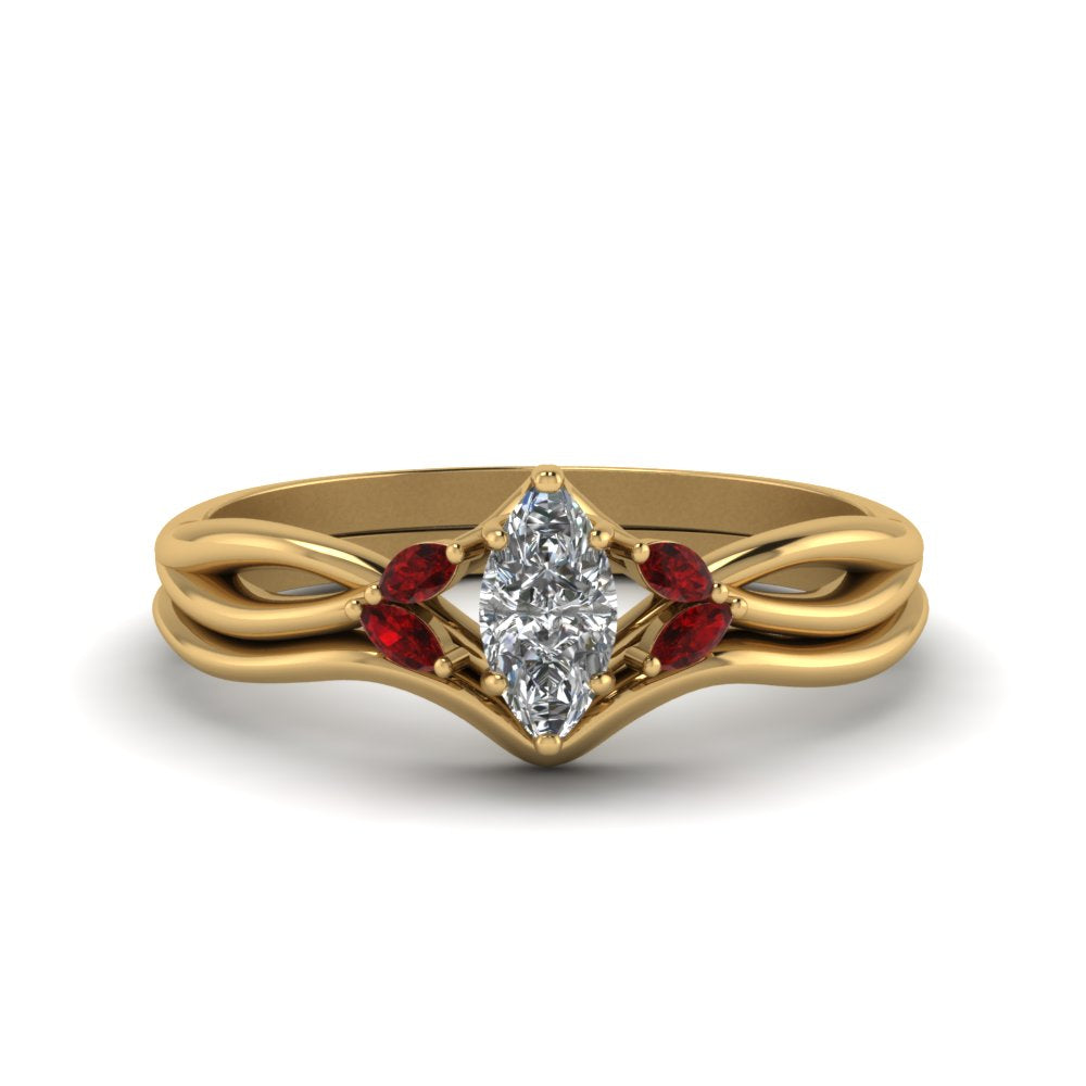 marquise-cut-twisted-diamond-ring-with-matching-curved-band-with-ruby-in-14K-yellow-gold-FD8300MQGRUDR-NL-YG.jpg