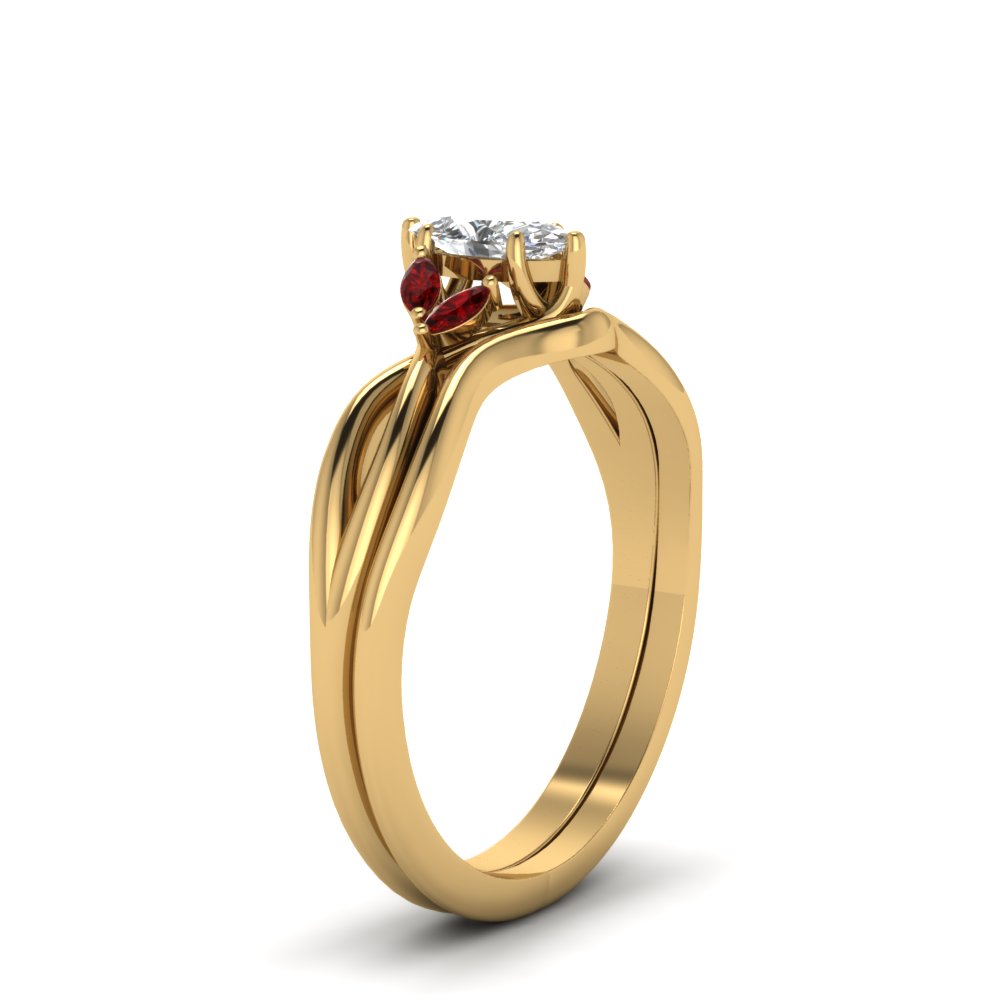 marquise-cut-twisted-diamond-ring-with-matching-curved-band-with-ruby-in-14K-yellow-gold-FD8300MQGRUDR-NL-YG.jpg