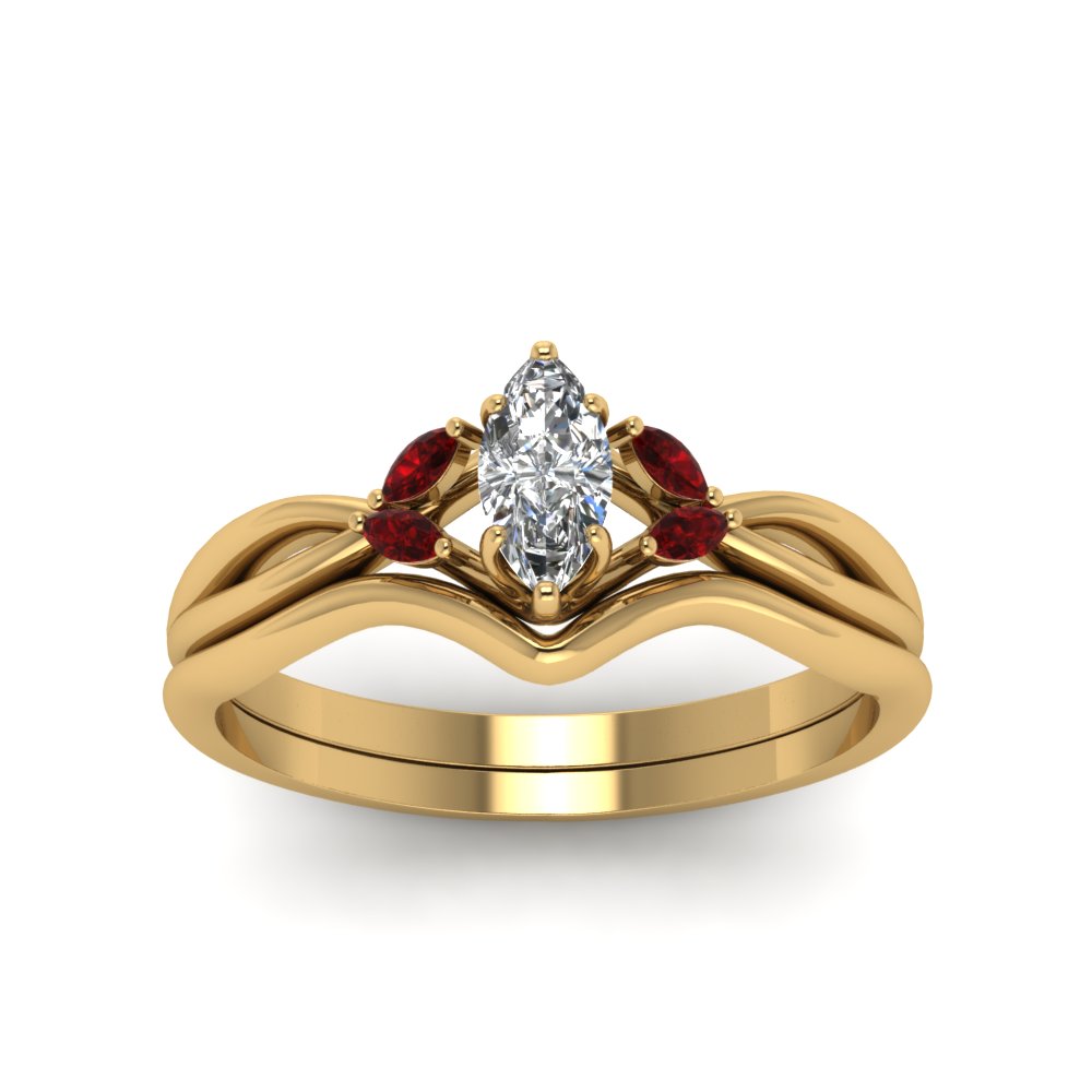 marquise-cut-twisted-diamond-ring-with-matching-curved-band-with-ruby-in-14K-yellow-gold-FD8300MQGRUDR-NL-YG.jpg