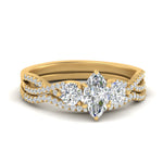 Load image into Gallery viewer, marquise-cut-twisted-floral-prong-diamond-wedding-set-in-yellow-gold-FD10257MQ-NL-YG_226c65bc-457c-4fe9-ae87-89052d5f6d0f?v=1756360137
