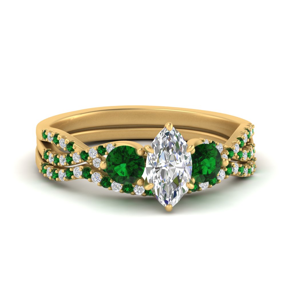 marquise-cut-twisted-floral-prong-emerald-wedding-set-in-yellow-gold-FD10257MQGEMGR-NL-YG?v=1756360005