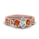 Load image into Gallery viewer, marquise-cut-twisted-floral-prong-orange-sapphire-wedding-set-in-rose-gold-FD10257MQGSAOR-NL-RG_98d387e0-22d0-475a-985b-ce5a1391bca3?v=1756360138
