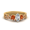 Load image into Gallery viewer, marquise-cut-twisted-floral-prong-orange-sapphire-wedding-set-in-yellow-gold-FD10257MQGSAOR-NL-YG_07c903f7-5f43-466d-84fd-e4892a9cd218?v=1756360137