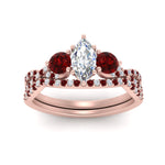 Load image into Gallery viewer, marquise-cut-twisted-floral-prong-ruby-wedding-set-in-rose-gold-FD10257MQGRUDR-ANGLE5-NL-RG?v=1756360006
