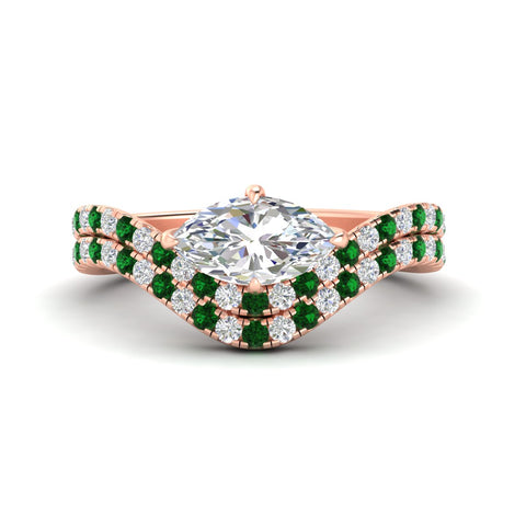 marquise-cut-twisted-pave-engagement-ring-with-curved-emerald-band-in-rose-gold-fdens11617mqgemgrsleep-nl-rg.jpg