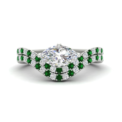 marquise-cut-twisted-pave-engagement-ring-with-curved-emerald-band-in-white-gold-fdens11617mqgemgrsleep-nl-wg.jpg