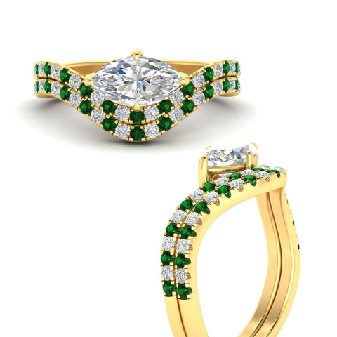 marquise-cut-twisted-pave-engagement-ring-with-curved-emerald-band-in-yellow-gold-fdens11617mqgemgrangle3-nl-yg.jpg