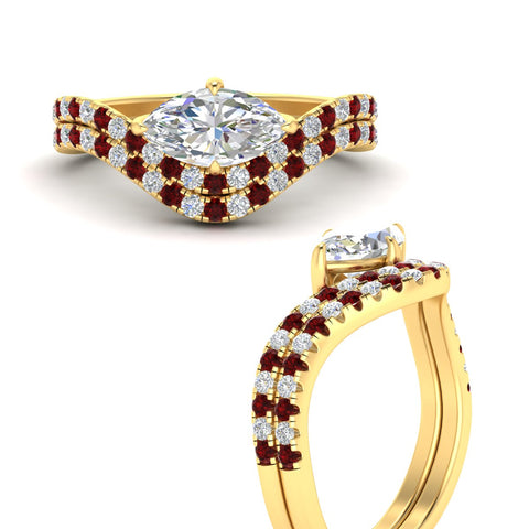 marquise-cut-twisted-pave-engagement-ring-with-curved-ruby-band-in-yellow-gold-fdens11617mqgrudrangle3-nl-yg.jpg